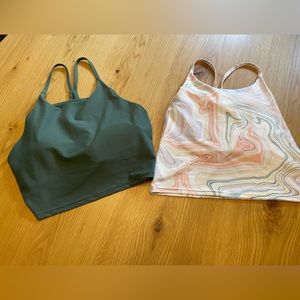 Old Navy Green and Marble Print Bras